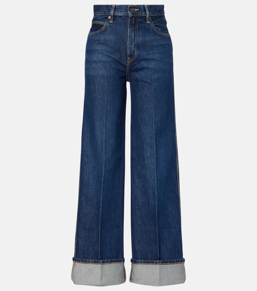 

Джинсы Cuffed Wide с высокой посадкой и широкими штанинами Frame, Spencer