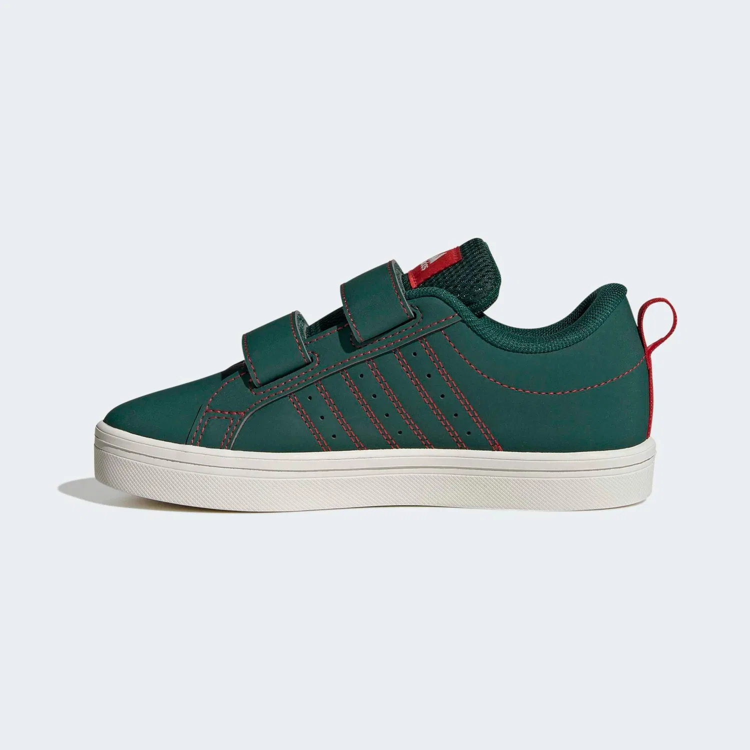 Детские кроссовки с липучками Adidas Sportswear, Collegiate Green/Core White/Core Black — фото 3