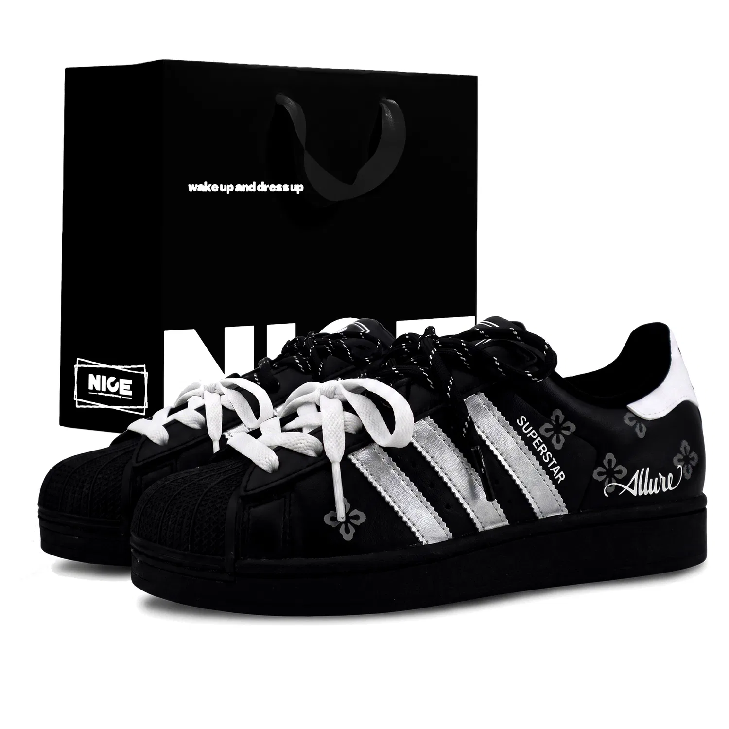 Детские кроссовки для скейтбординга с низким верхом Originals Superstar Adidas, Black