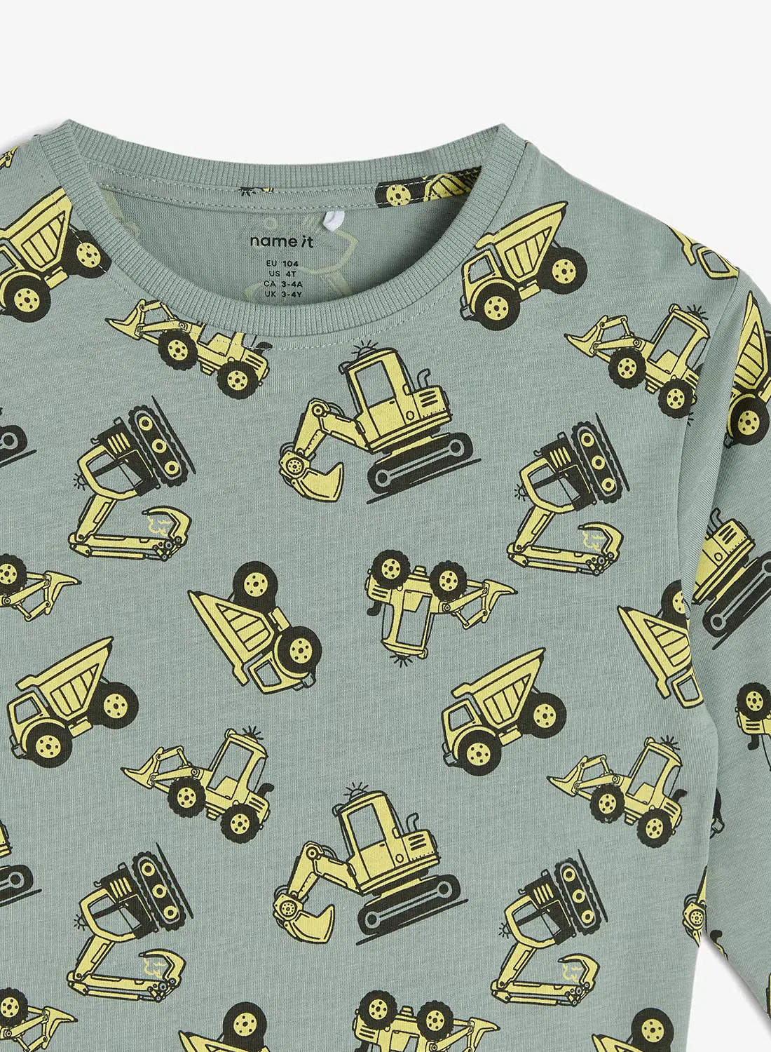Лонгслив с длинным рукавом, 2-комплект, Name It, зеленый — фото 4