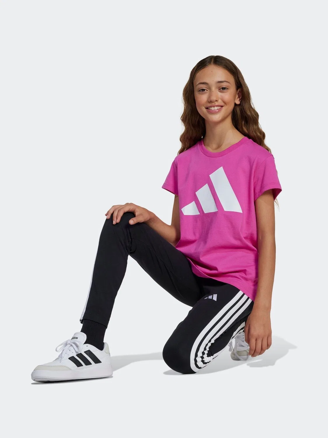 Леггинсы с лампасами adidas Essentials, черные/белые — фото 3