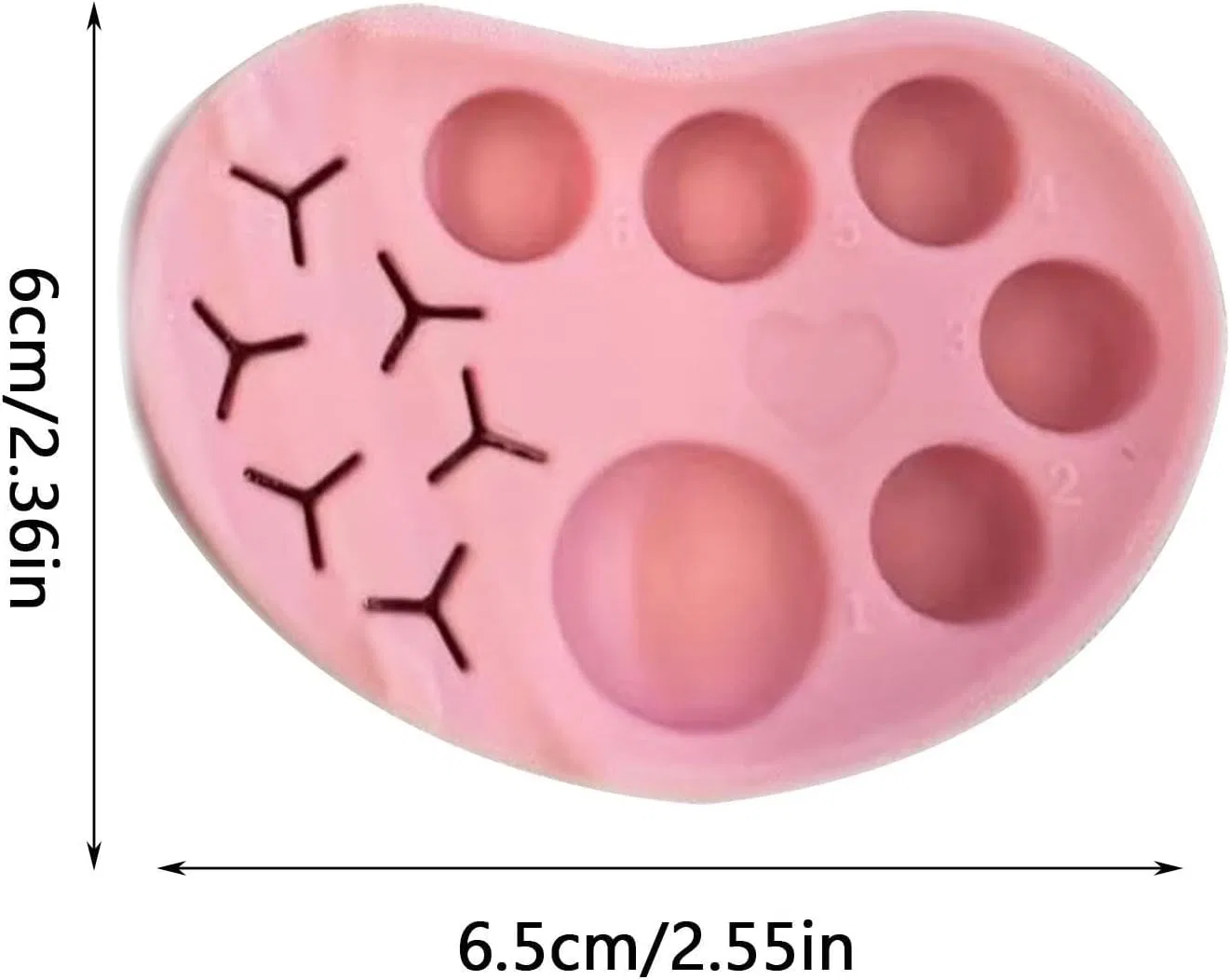 Палитра для смешивания макияжа, силикон, Pink Generisch — фото 2