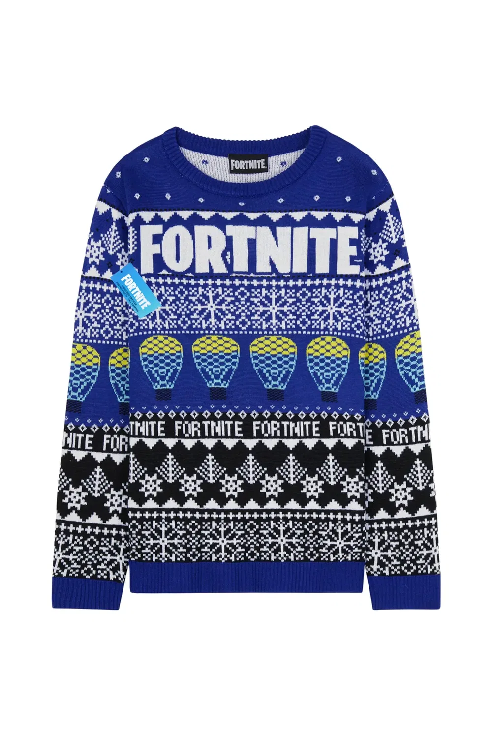 Рождественский свитшот с длинным рукавом Fortnite, Blue