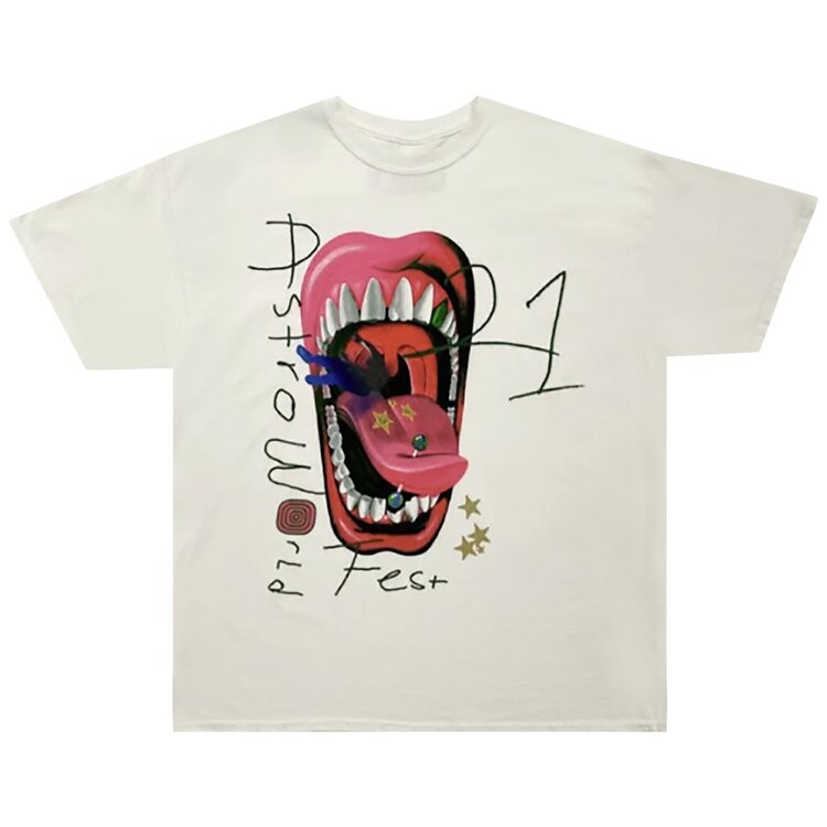 

Футболка Cactus Jack by Travis Scott Mouth Tee 'White', белый