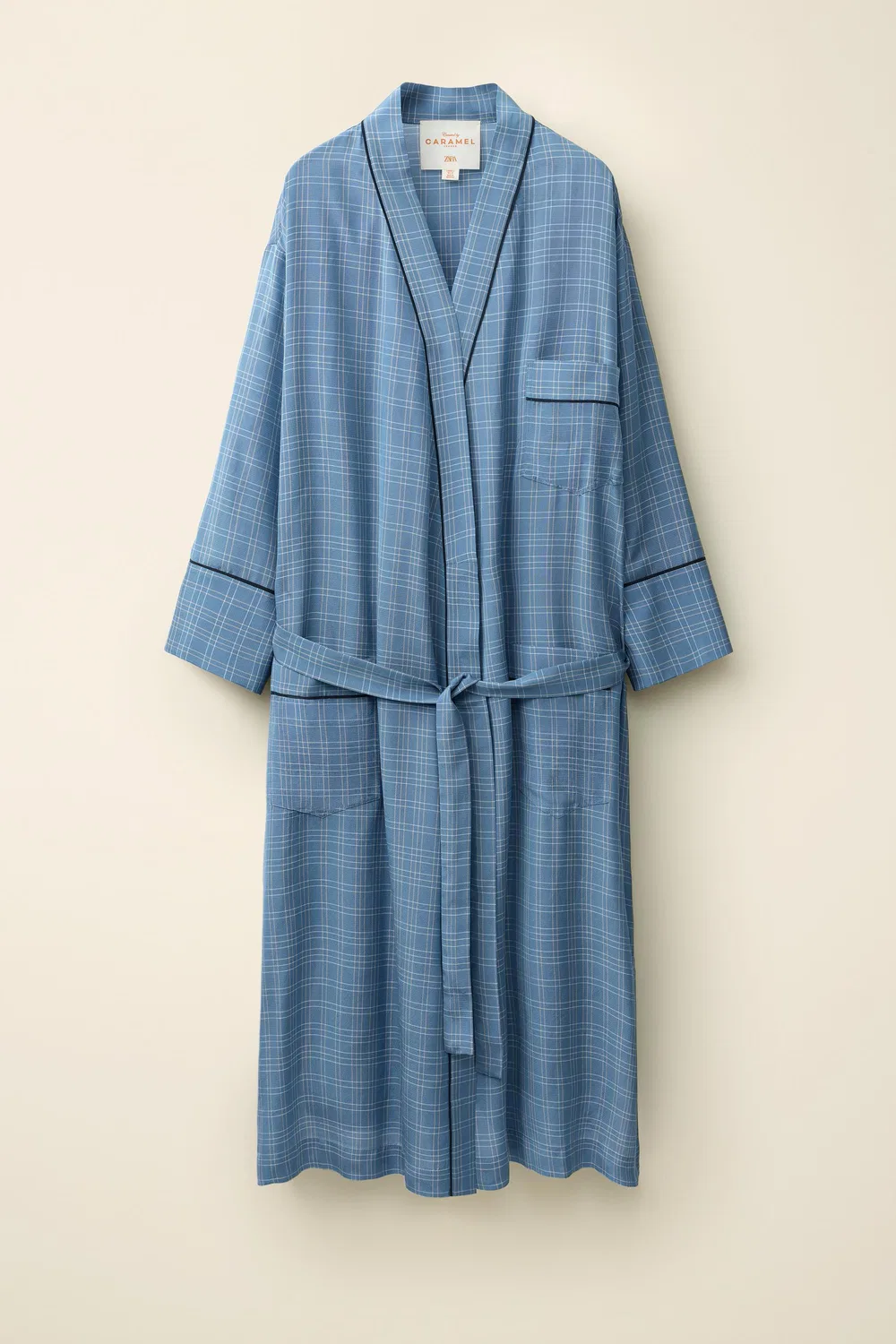Платье-миди в клетку от Caramel London x Zara, Blue — фото 4