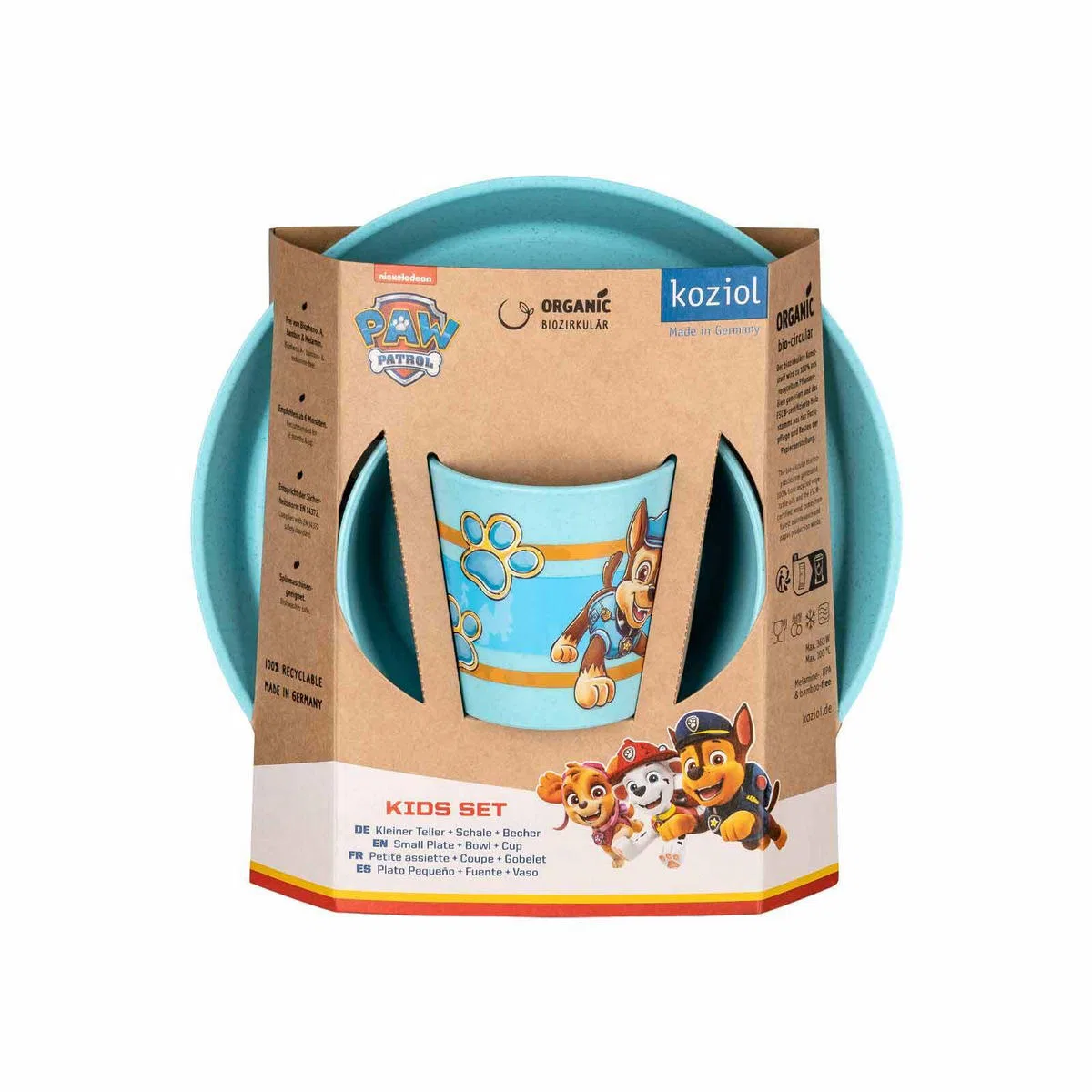 Детский набор посуды Connect Paw Patrol, 3 предмета Koziol, синий — фото 2
