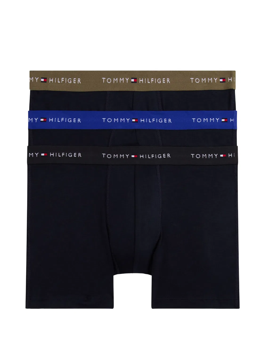 Трусы-боксеры из хлопка, набор из 3 шт. Tommy Hilfiger, черный