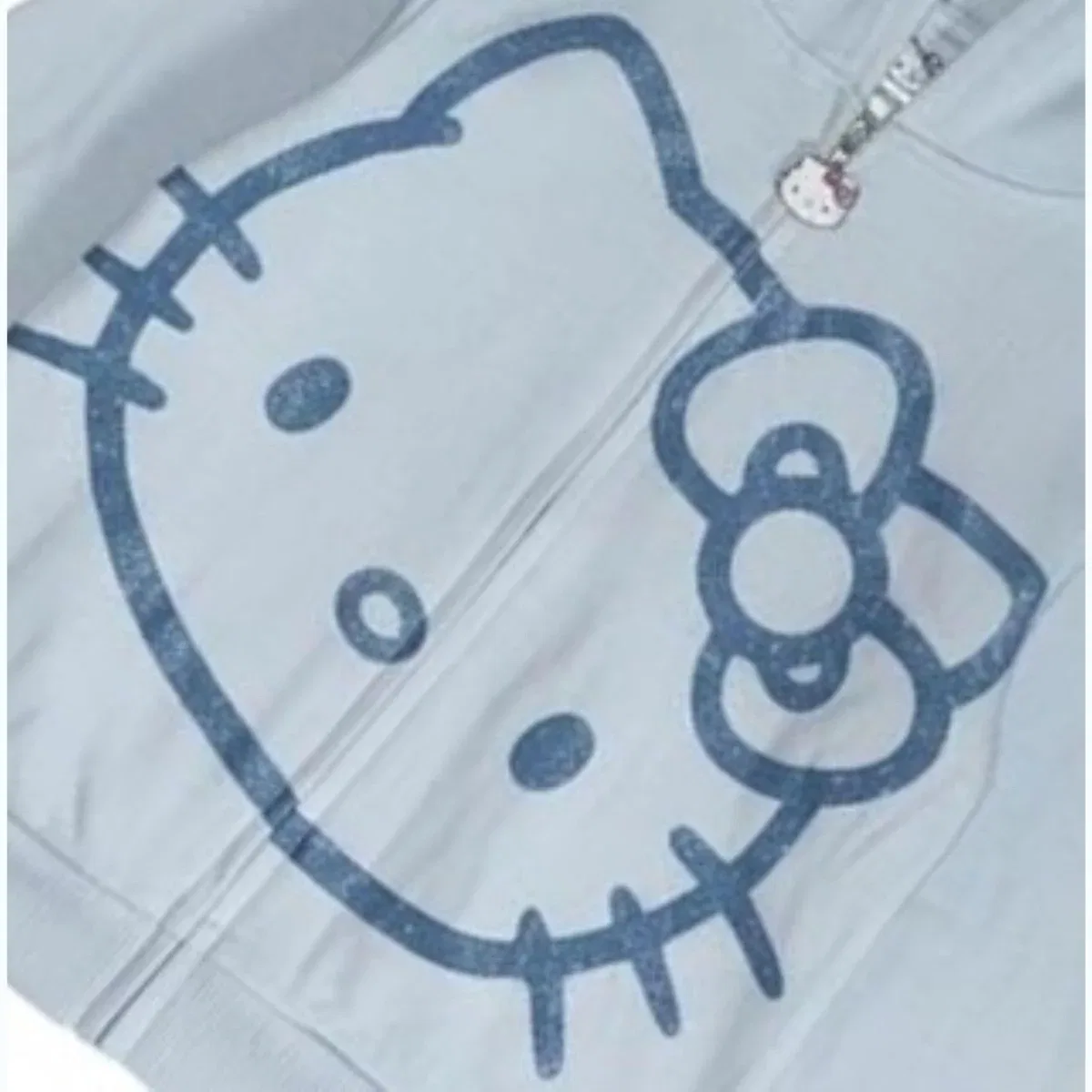 Детское худи на молнии Hello Kitty, Light Blue — фото 3