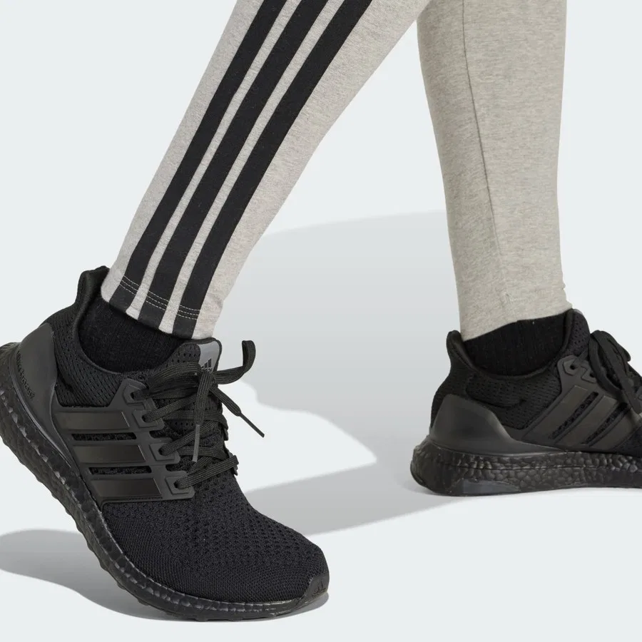 Спортивные леггинсы с 3 полосами Essentials 3-Stripes Cotton Leggings adidas, Черно-белый — фото 4