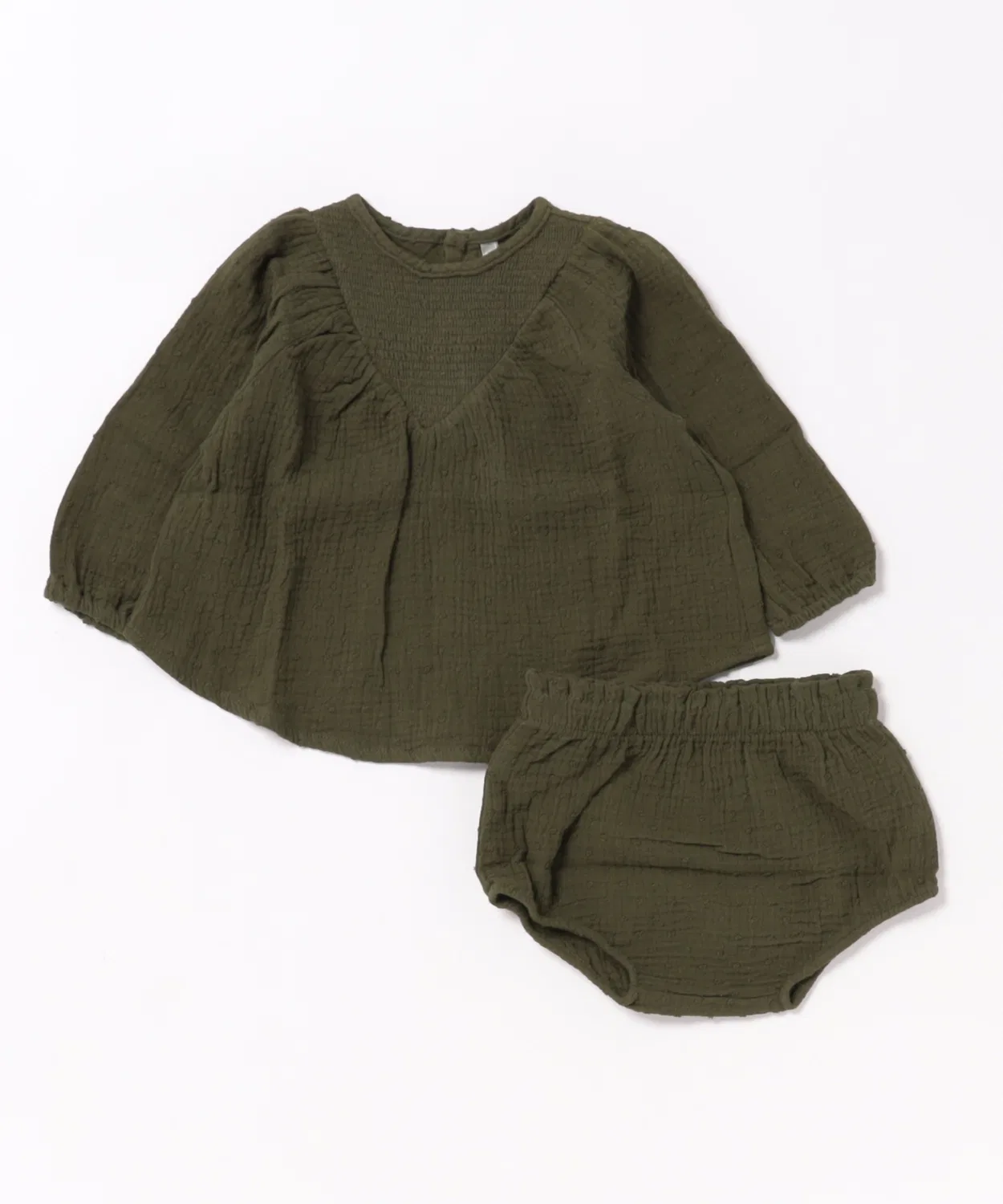 Детский комплект из блузы и шорт Rylee + Cru, Army