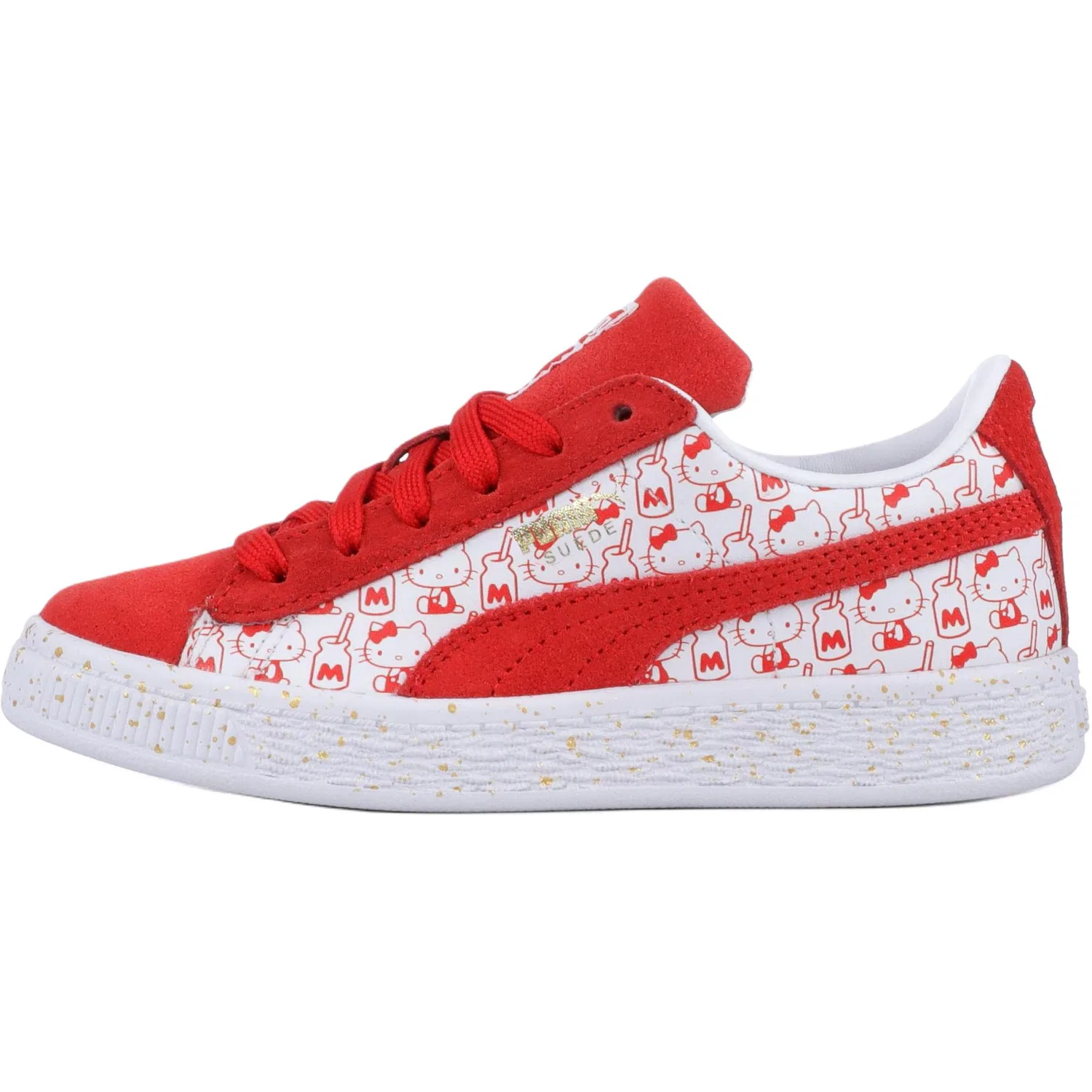 Кеды для скейтбординга детские Suede Classic Low, PUMA, Red White