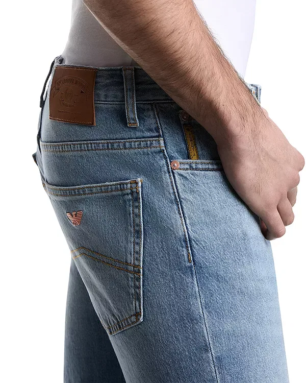 Мужские узкие джинсы Emporio Armani, Medium Blue Denim — фото 4