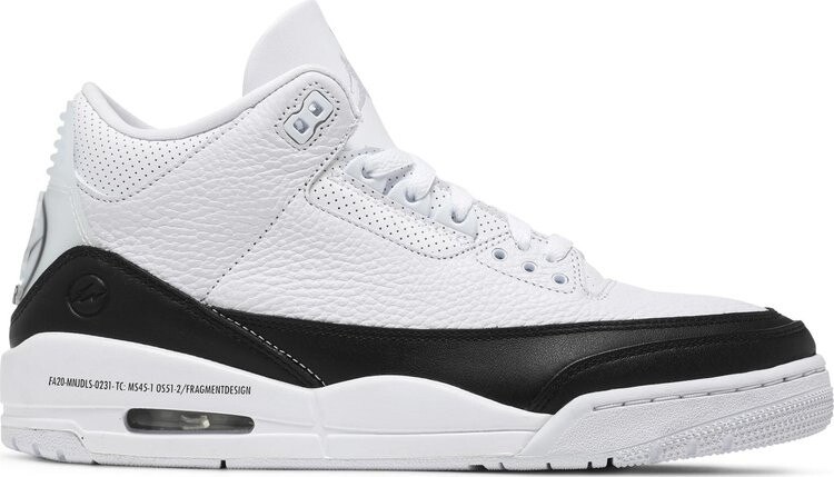 

Кроссовки Fragment Design x Air Jordan 3 Retro SP White, белый, Белый;черный, Кроссовки Fragment Design x Air Jordan 3 Retro SP White, белый