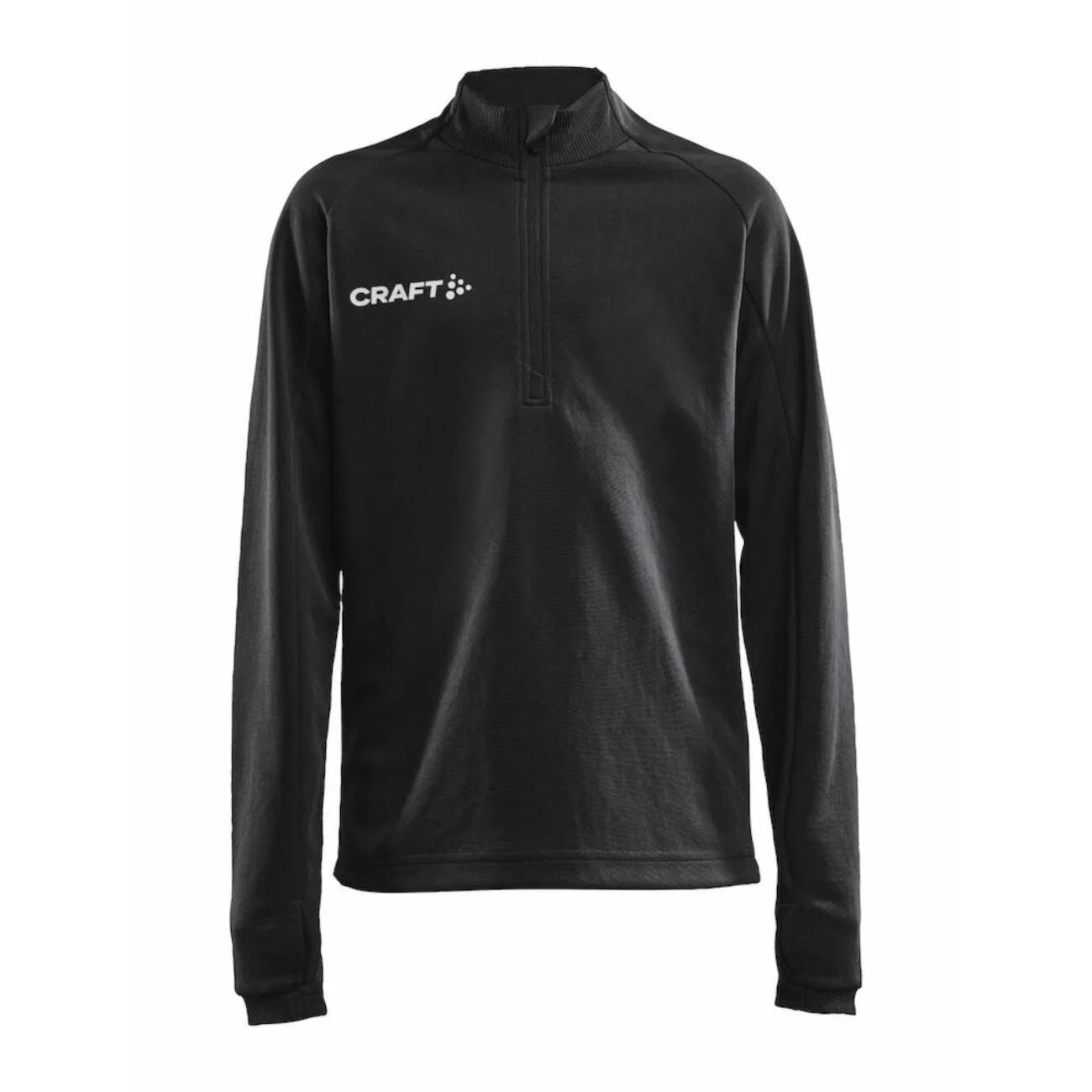Детская тренировочная футболка с длинным рукавом и полузастежкой Evolve Halfzip Craft, цвет Schwarz