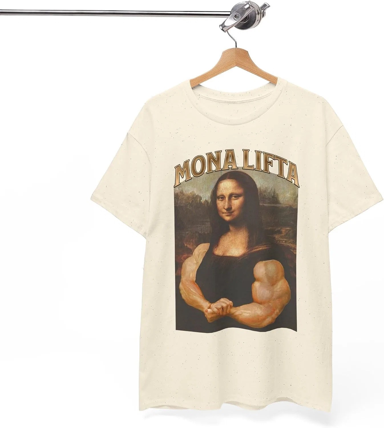 Футболка с принтом Mona Lifta Gildan 5000, Natural — фото 4