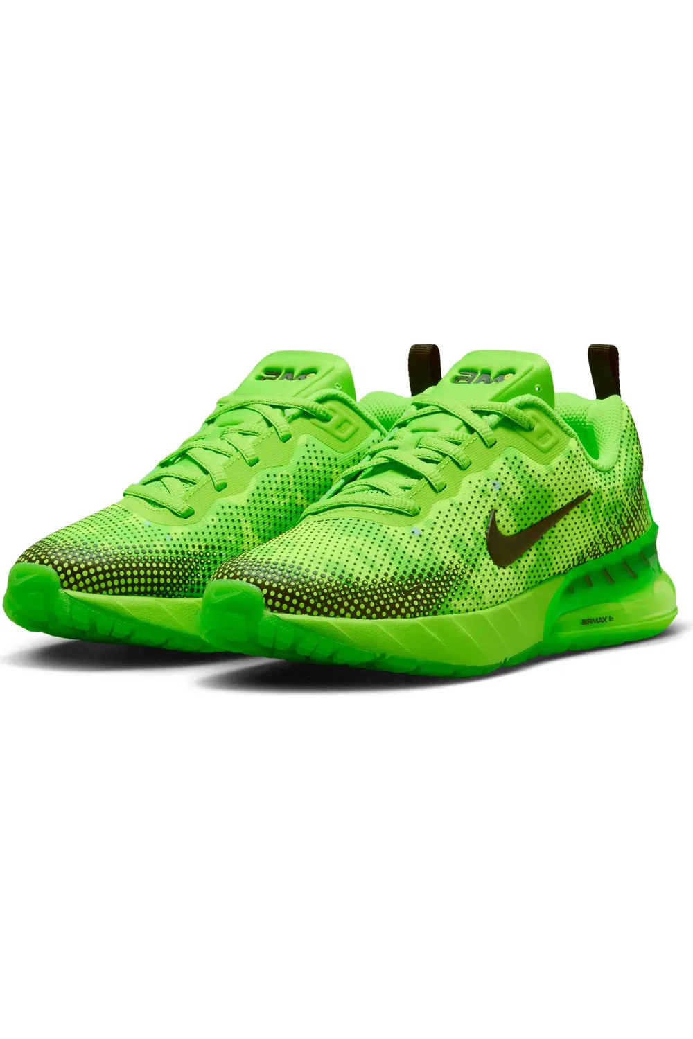 Детские кроссовки на шнуровке с амортизацией Air Max Phoenix Nike, зеленый/черный