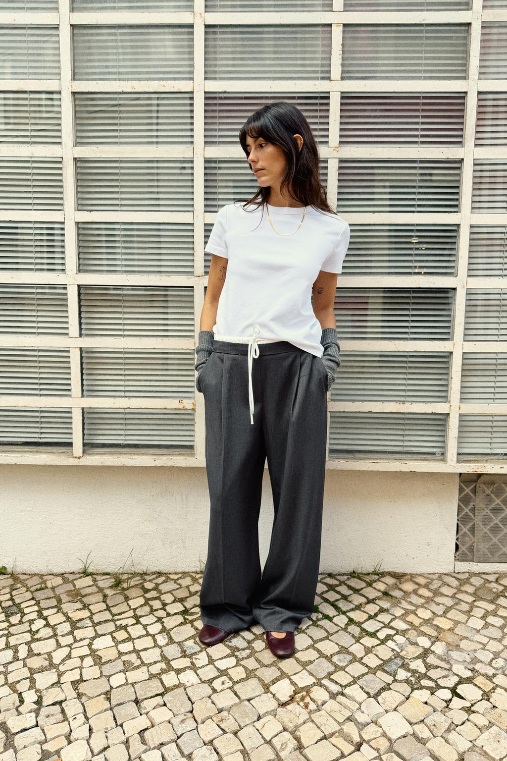 Футболка Zara Interlock Short Sleeve, белый — фото 4