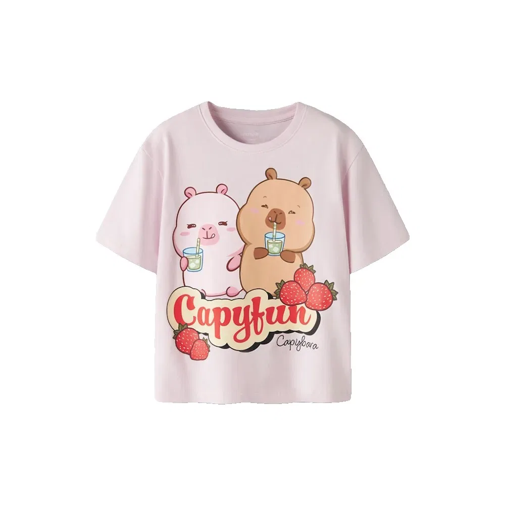 Футболка с коротким рукавом Abbi Capybara Name It, розовый