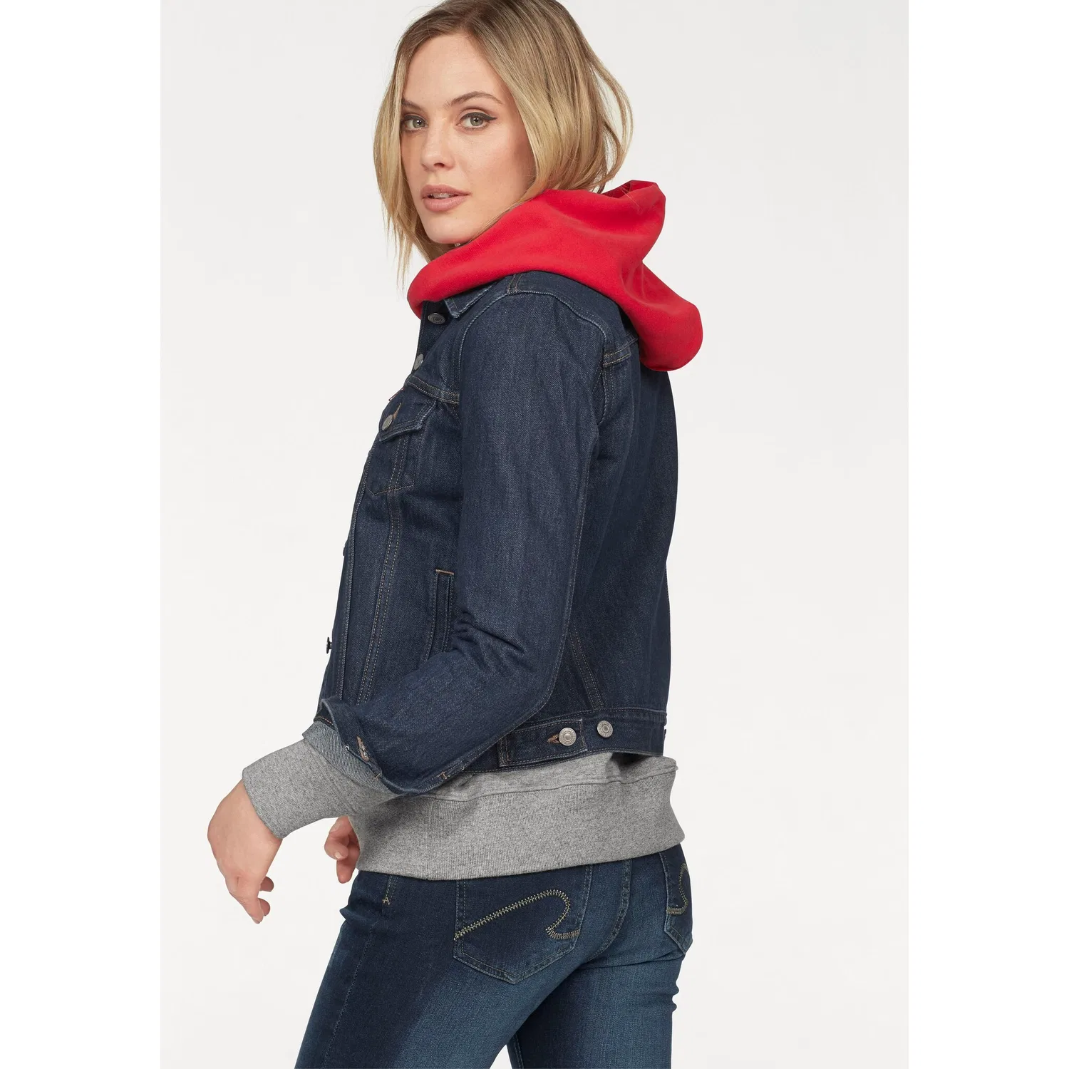 Женская джинсовая куртка Original Trucker Levi's, Dark Blue — фото 2