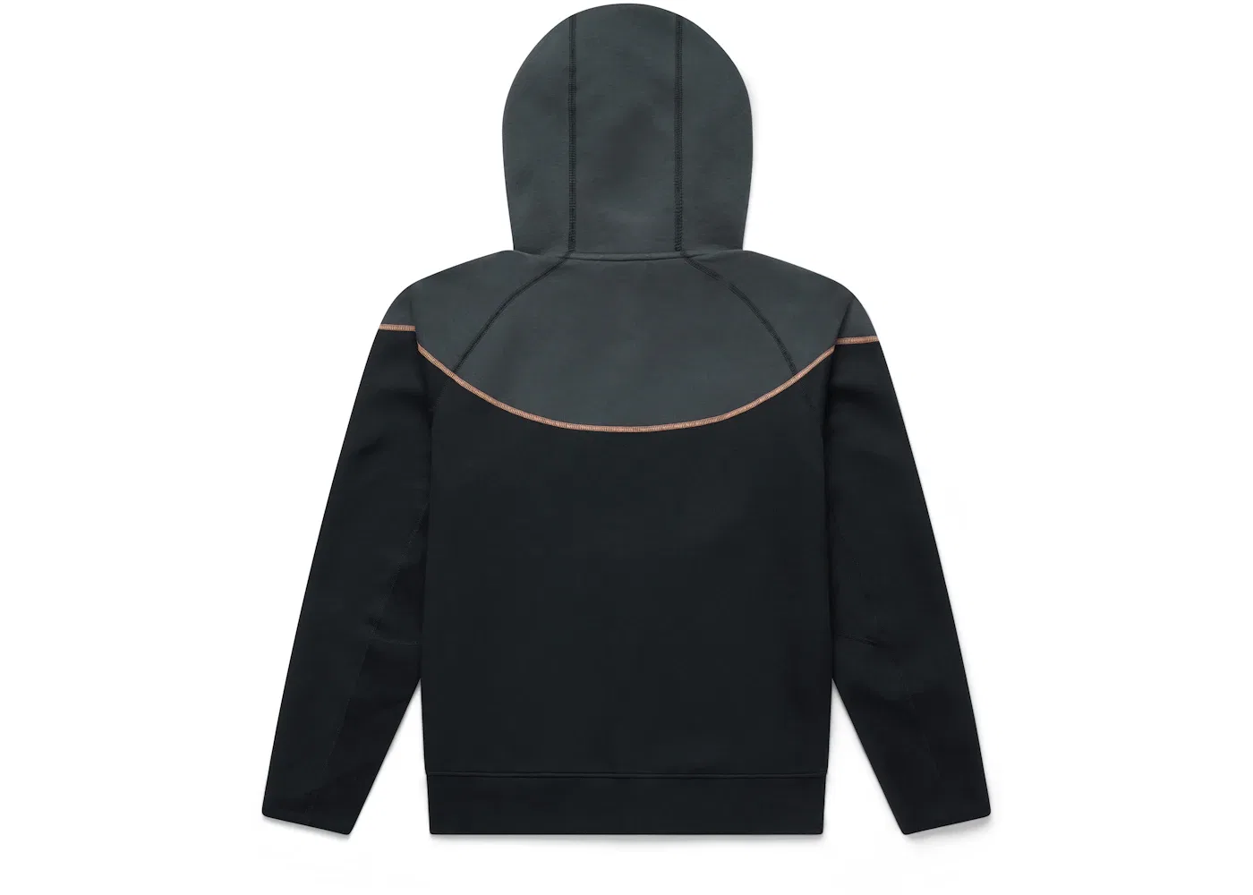 Мужская куртка с флисом с принтом Nike Sportswear Tech Fleece x Central Cee Full Zip Hoodie, Black/Metallic Red Bronze — фото 2