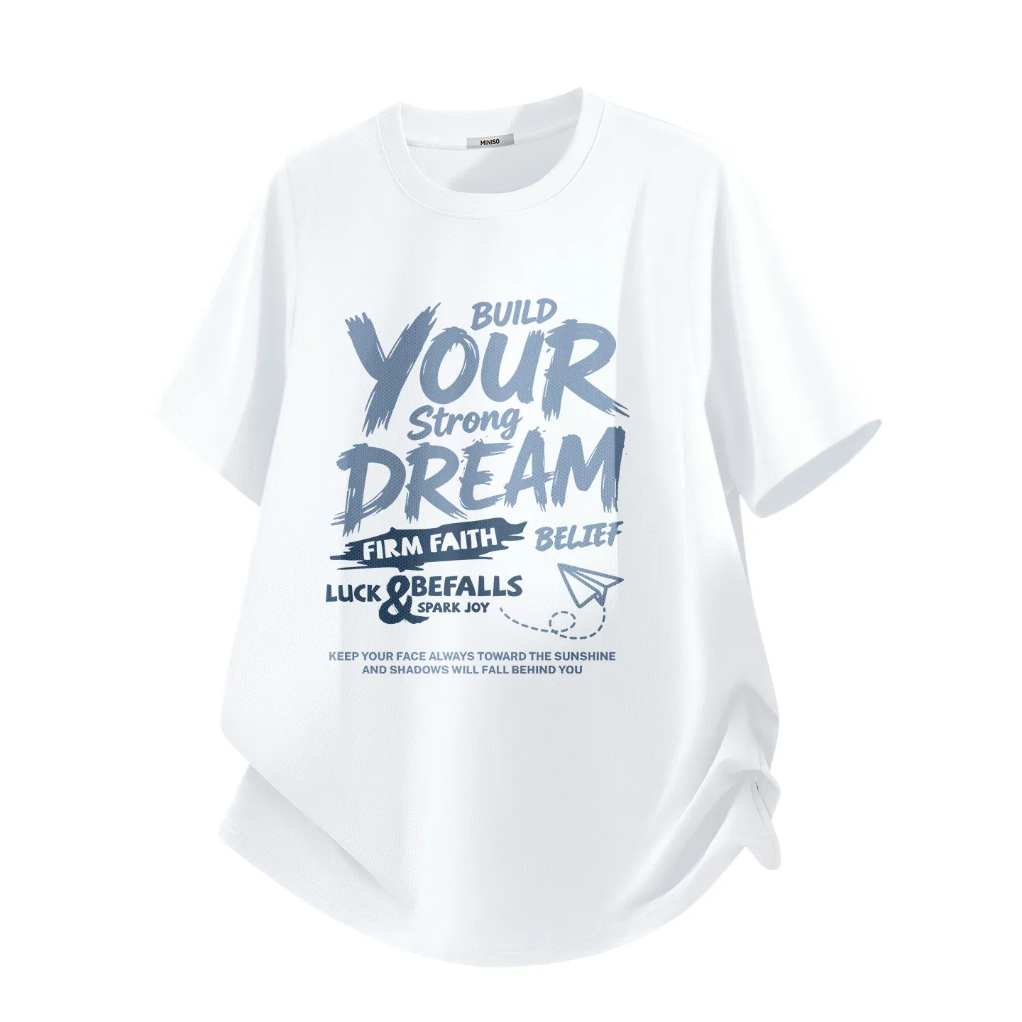 Футболка детская с принтом MINISO, Ice Silk Quick Dry Mesh White (Mb Graffiti Crackle)