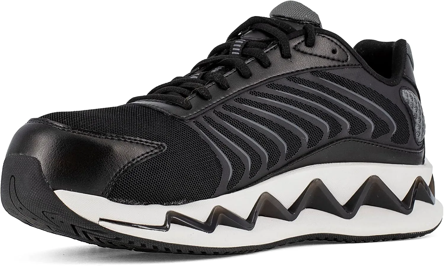 Мужские рабочие и защитные кроссовки Reebok RB3221 Zig Elusion Heritage черного цвета, черный — фото 3
