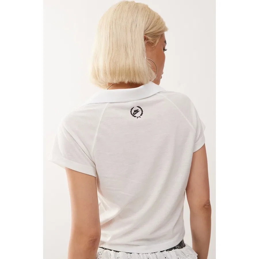 Женская футболка-поло с длинным рукавом Sportswear Retro Polo Nike, Белый — фото 2