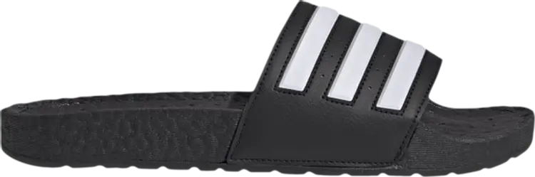 

Сандалии Adidas Adilette Boost Slides 'Black White Stripes', черный