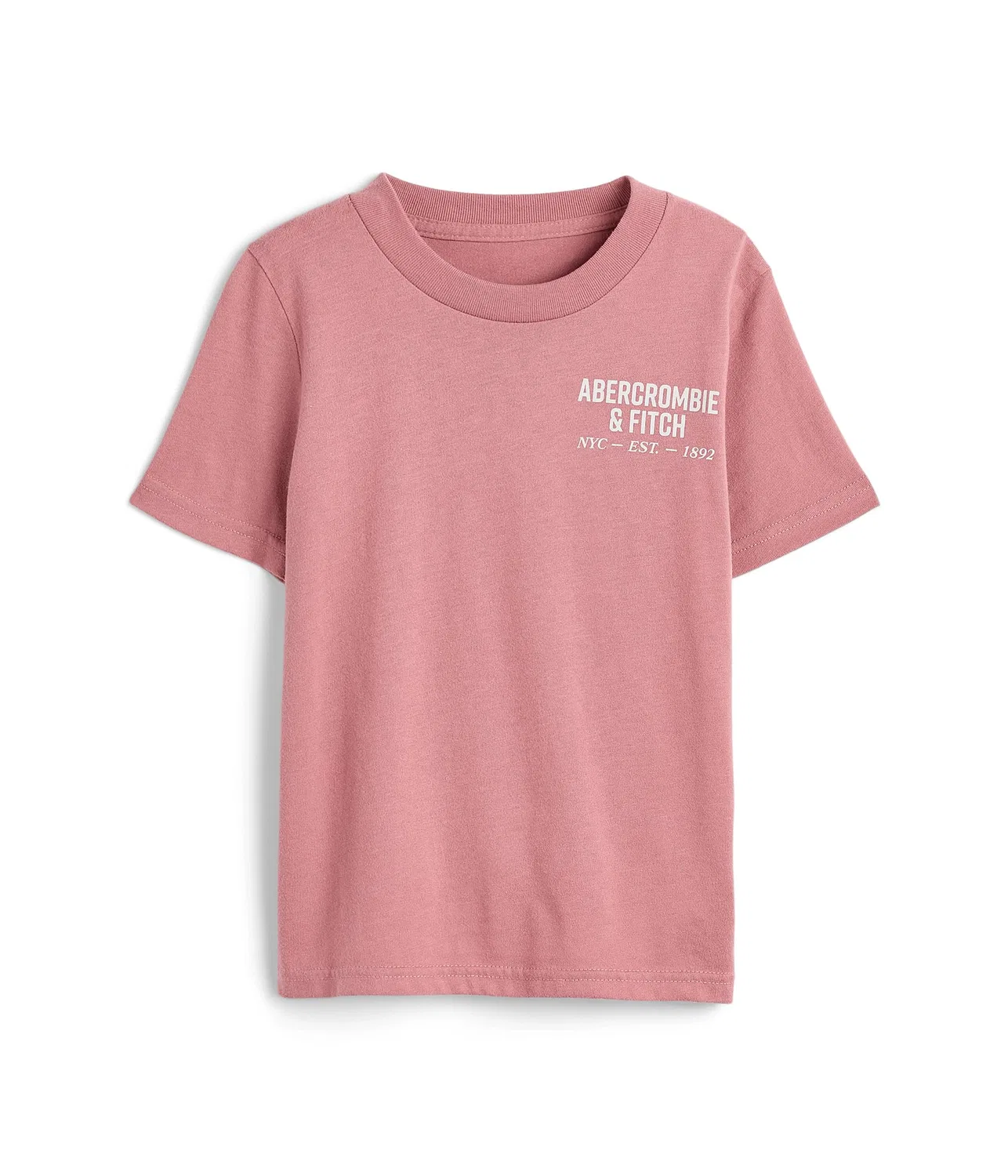Футболка с логотипом NYC Est 1892 (для маленьких и больших детей) Abercrombie Kids, Dusty Rose