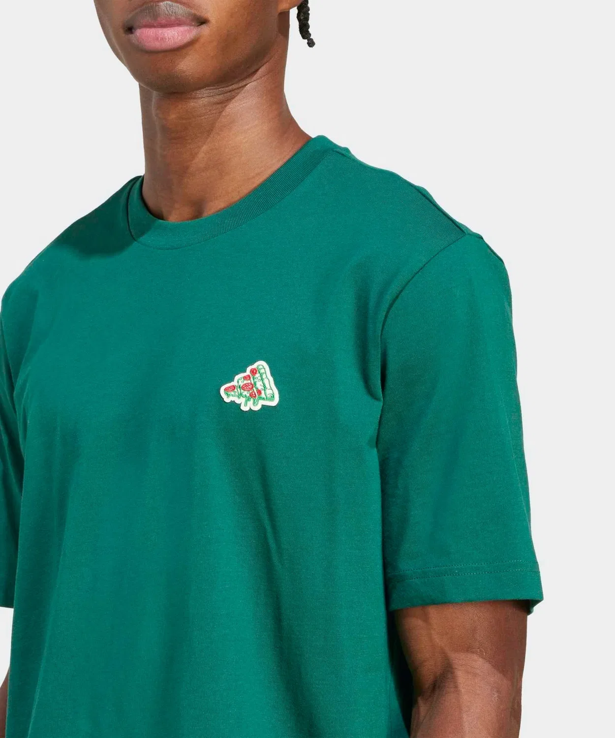 Мужская футболка с принтом Mini Pizza Adidas, Green — фото 3