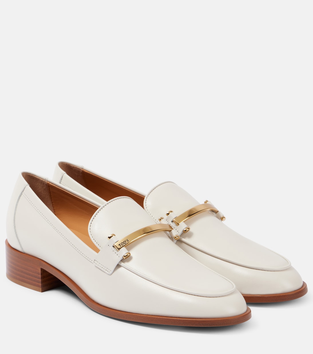 Кожаные туфли-лоферы Tod's, Bianco Calce