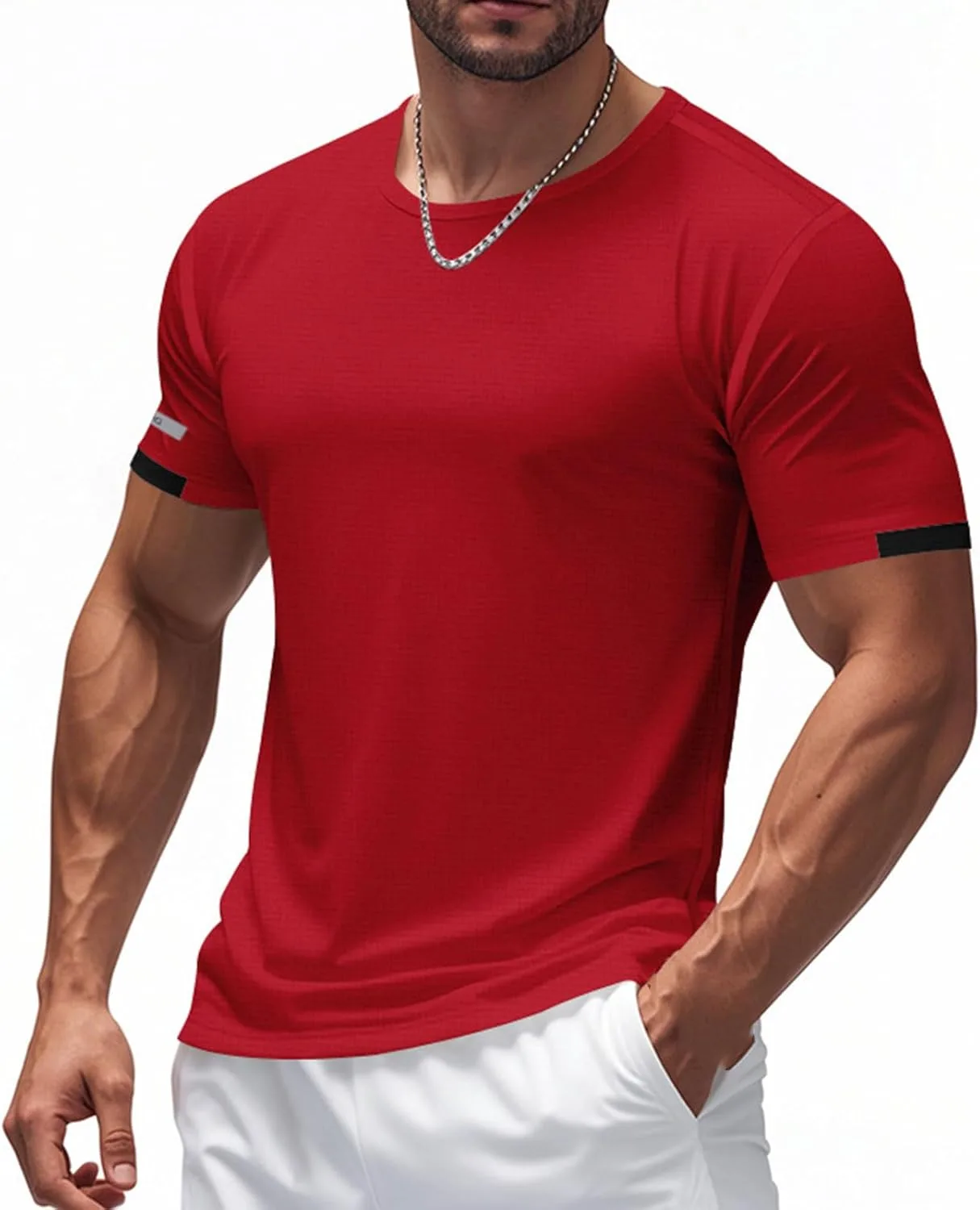 

Мужская футболка для тренировок Quick Dry с коротким рукавом, сетчатая и дышащая, с отражающими полосами LGHLMCL