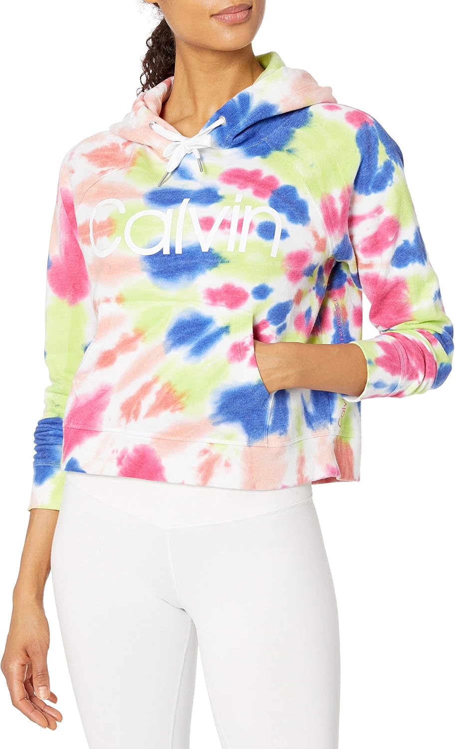 

Женская толстовка Calvin Klein Ck Logo Tie Dye с капюшоном свободного кроя, Carnaby Multi Combo