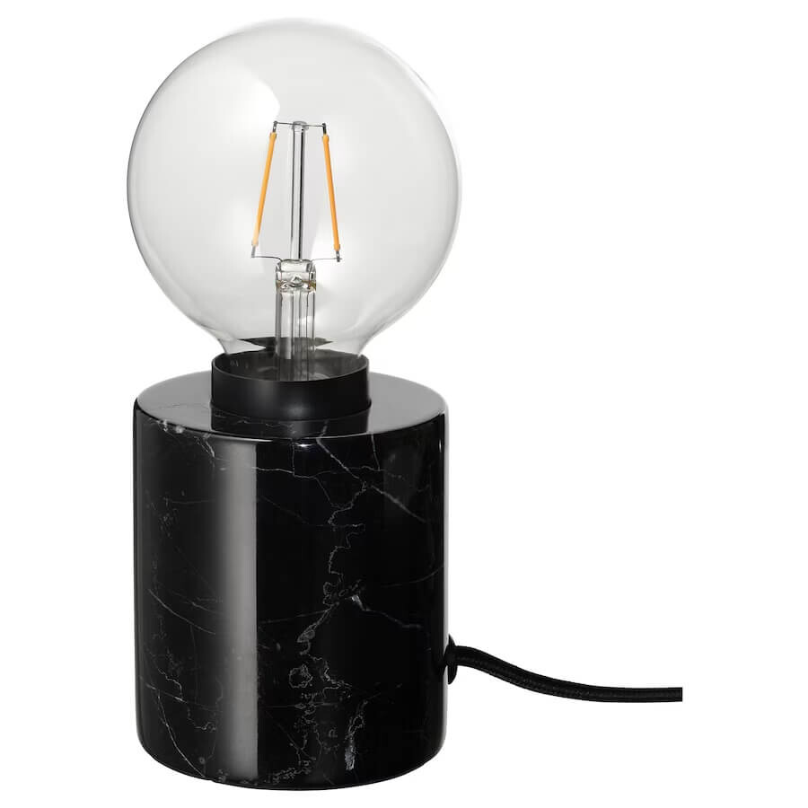 

Настольная лампа Ikea Markfrost Lunnom Spherical Clear, черный