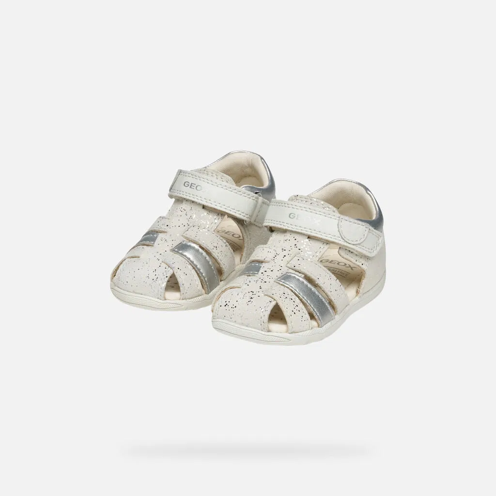 Детские сандалии с ремешком B Sandal Macchia Gir Geox, Weiss Silber — фото 3