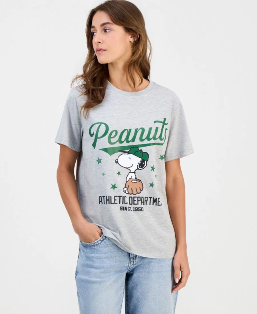 Футболка с принтом Snoopy Baseball Short-Sleeve T-Shirt Grayson Threads, The Label, Lt Heather Grey