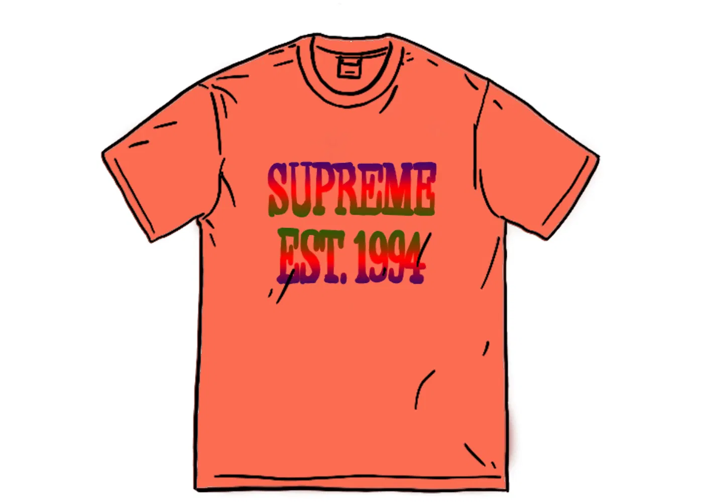 Мужская футболка с градиентным принтом S/S Top Supreme, Dark Coral