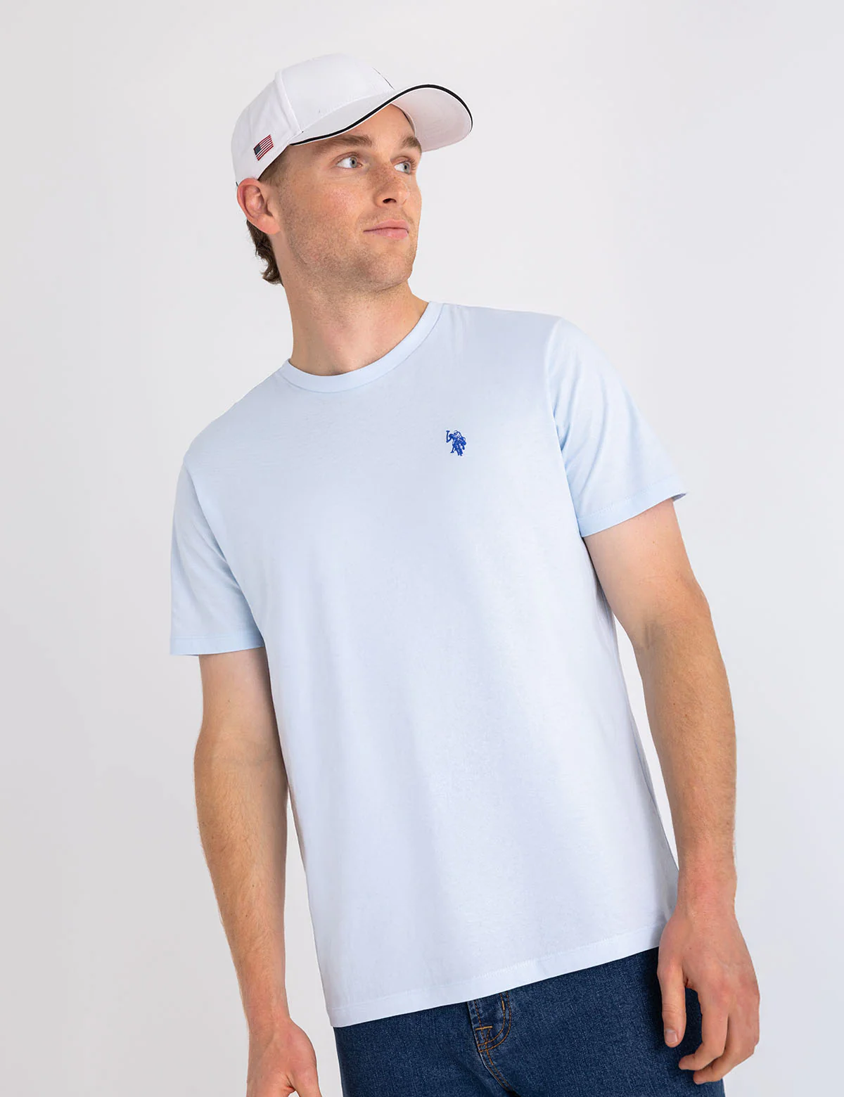 

Футболка U.S. Polo Assn Solid Crew Neck, светло-голубой