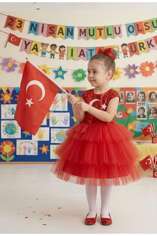 Детское платье для девочек с блестками Delfini Kids, Multicolor — фото 3