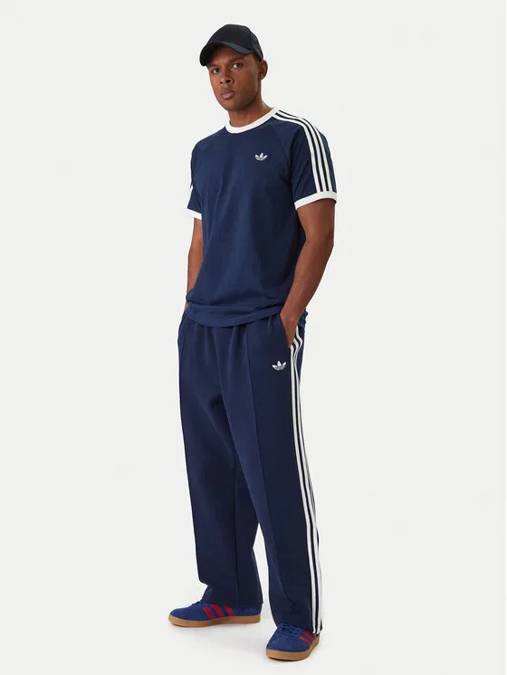Футболка regular fit 3-Stripes Adidas, темно-синий — фото 2