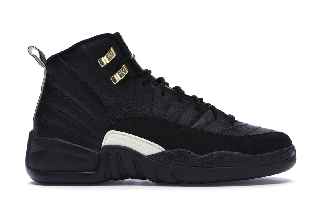 Детские кроссовки с высоким верхом Jordan 12 Retro The Master Jordan, Black/Rattan-White-Metallic Gold