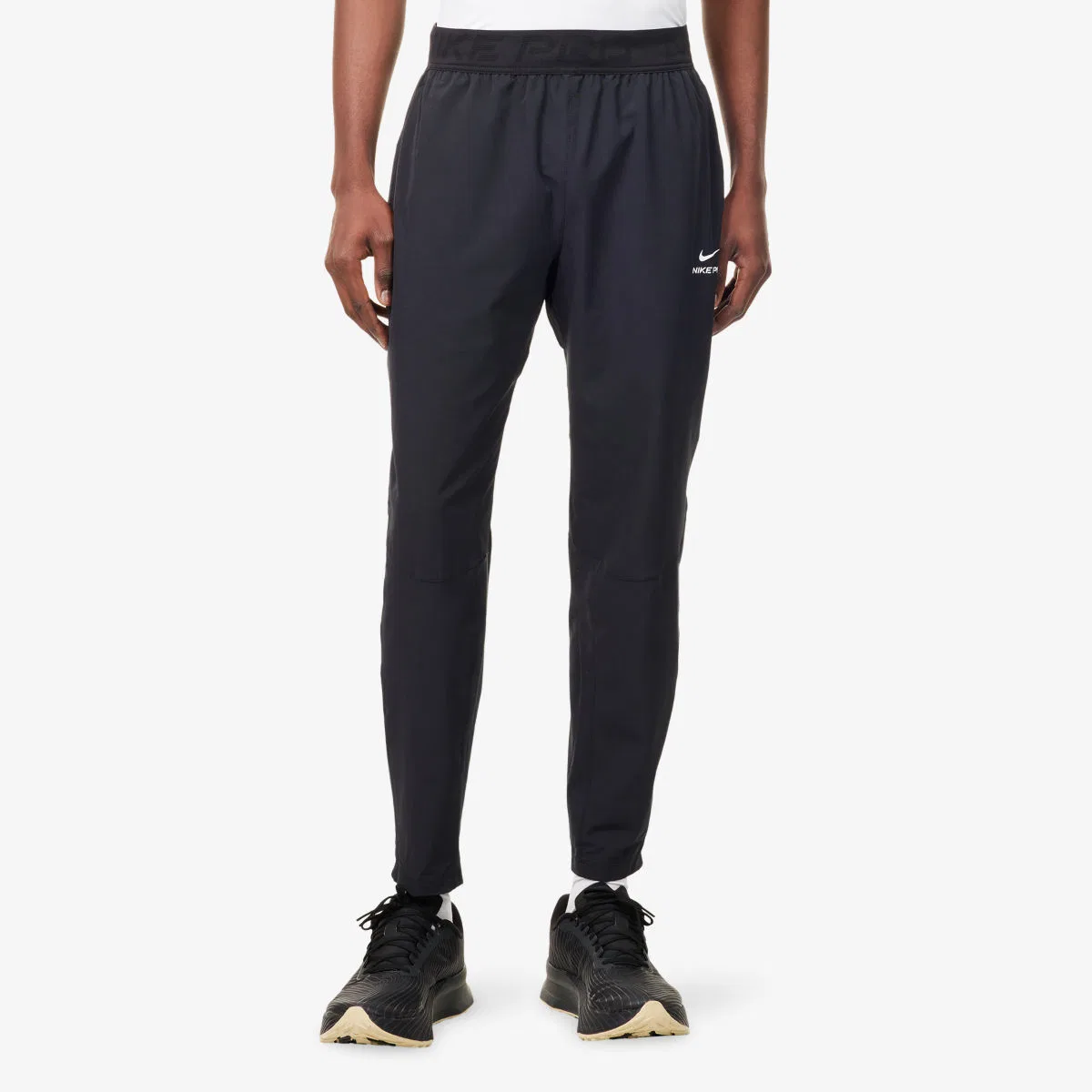 Спортивные брюки Dri-fit стандартного кроя из эластичной ткани Nike, белый — фото 3