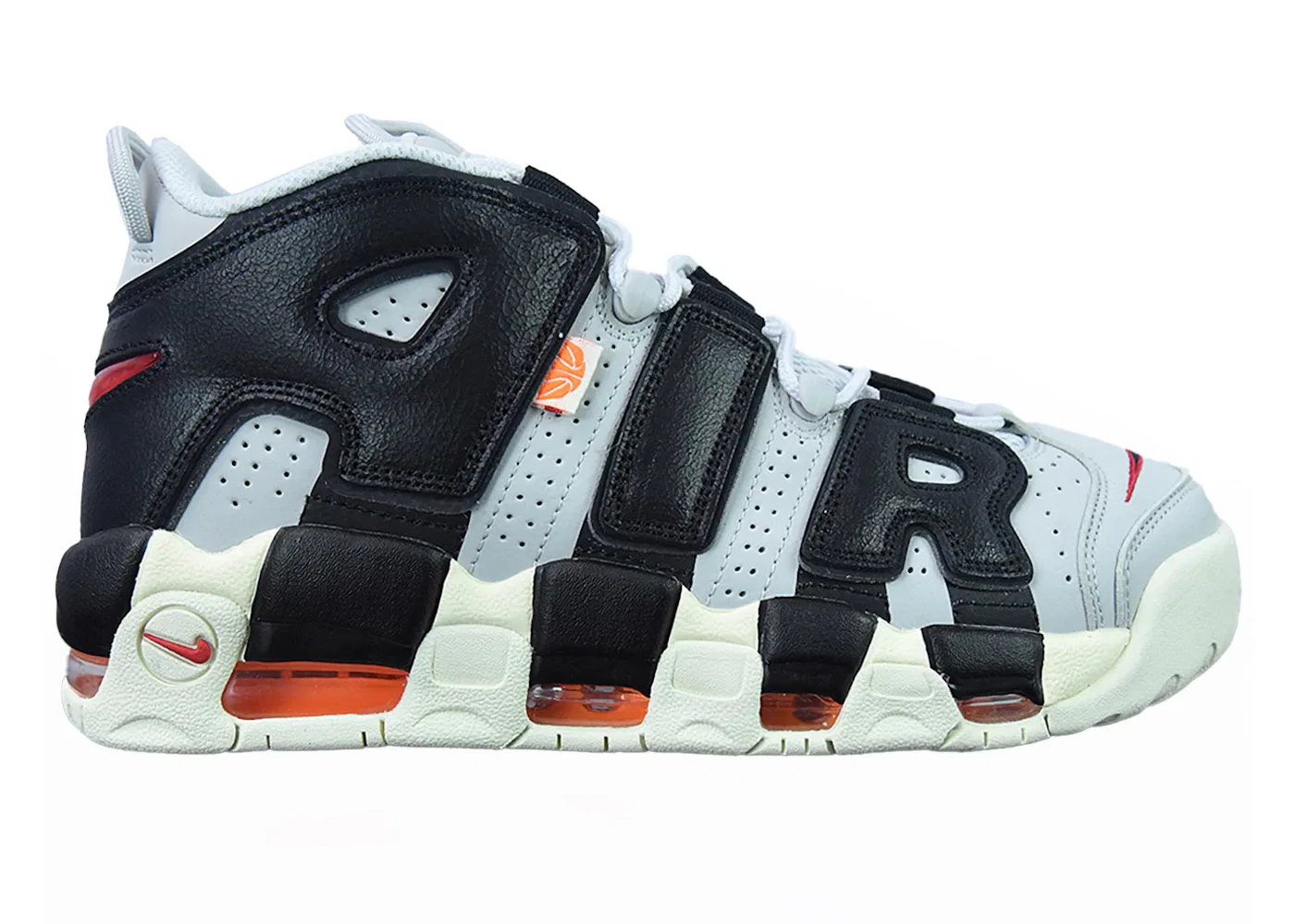 Детские кроссовки Lifestyle Nike Air More Uptempo, Photon Dust/Total Orange/Black/University Red