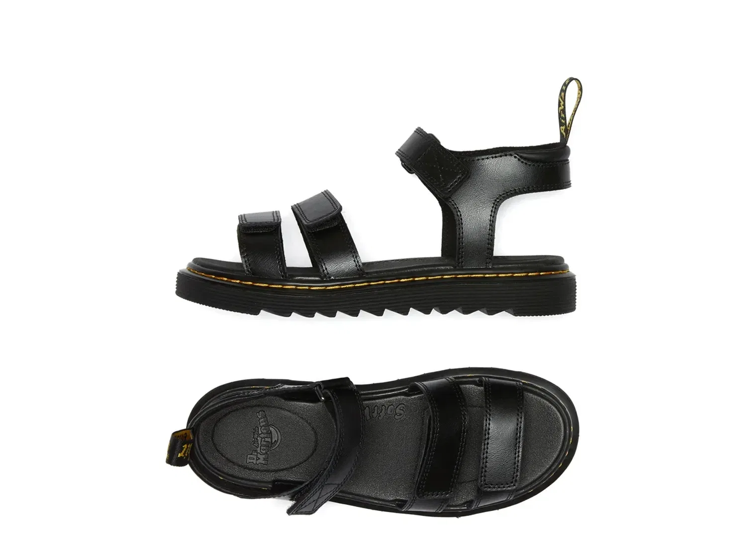 Сандалии Dr. Martens Klaire для девочек, кожаные, черные — фото 3