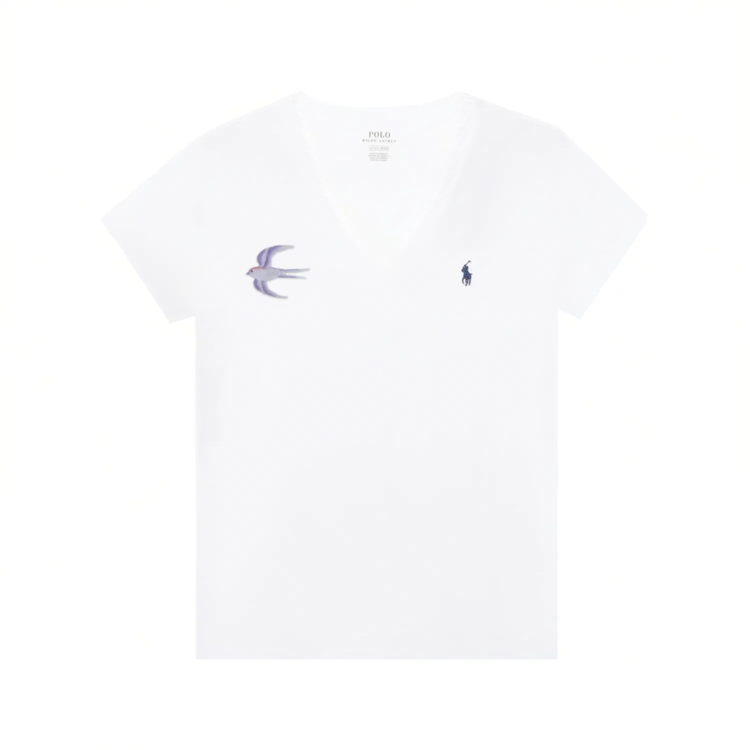 Футболка с вышивкой логотипа Polo Ralph Lauren, Purple Rhythm Bird