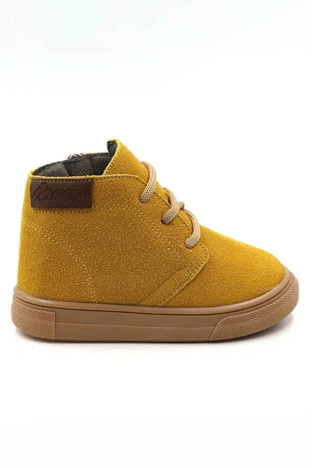 Детские ботинки для девочек с принтом Macco Shoes, Yellow — фото 3