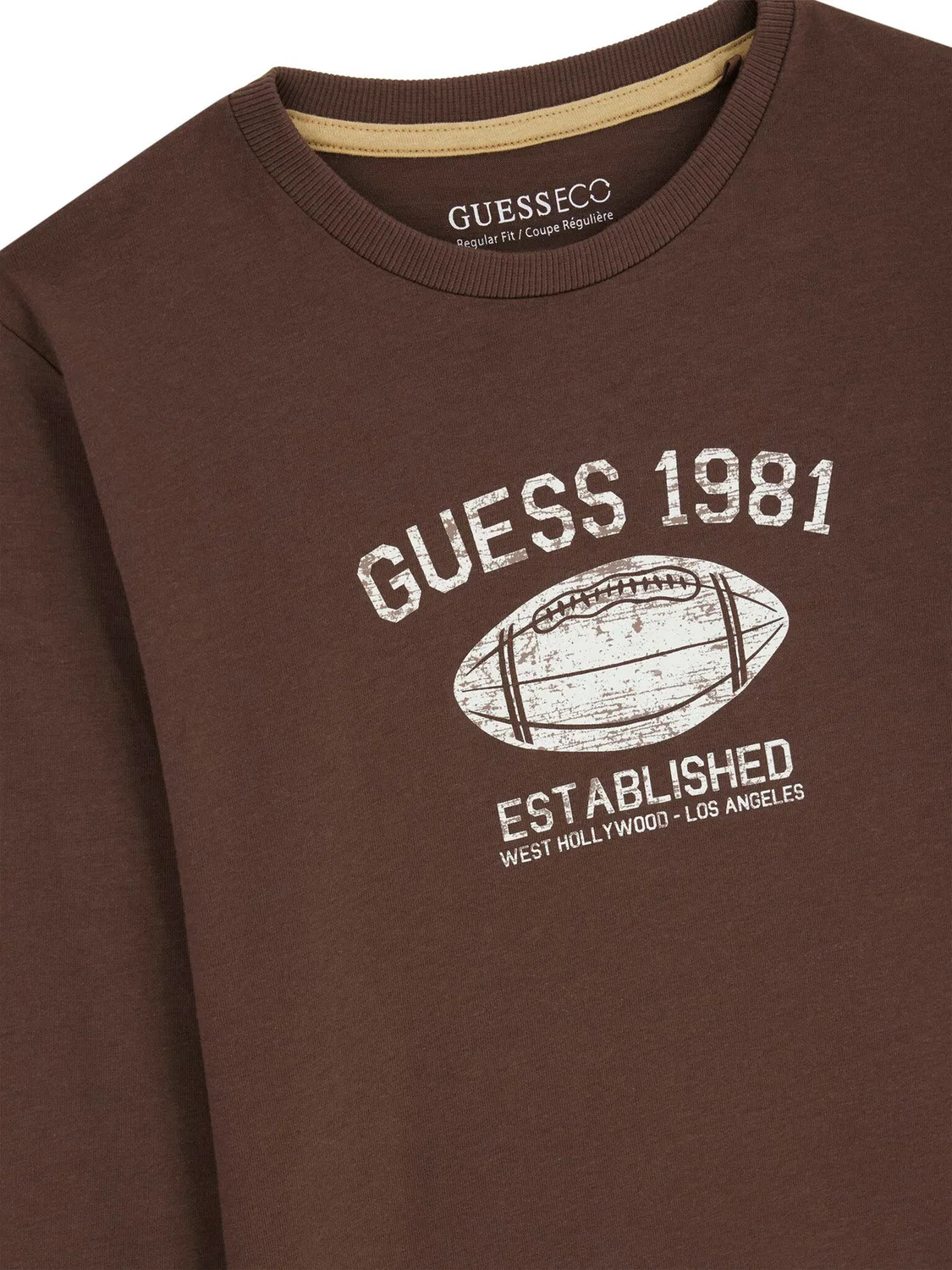 Лонгслив стандартного кроя для мальчика Guess, коричневый — фото 3