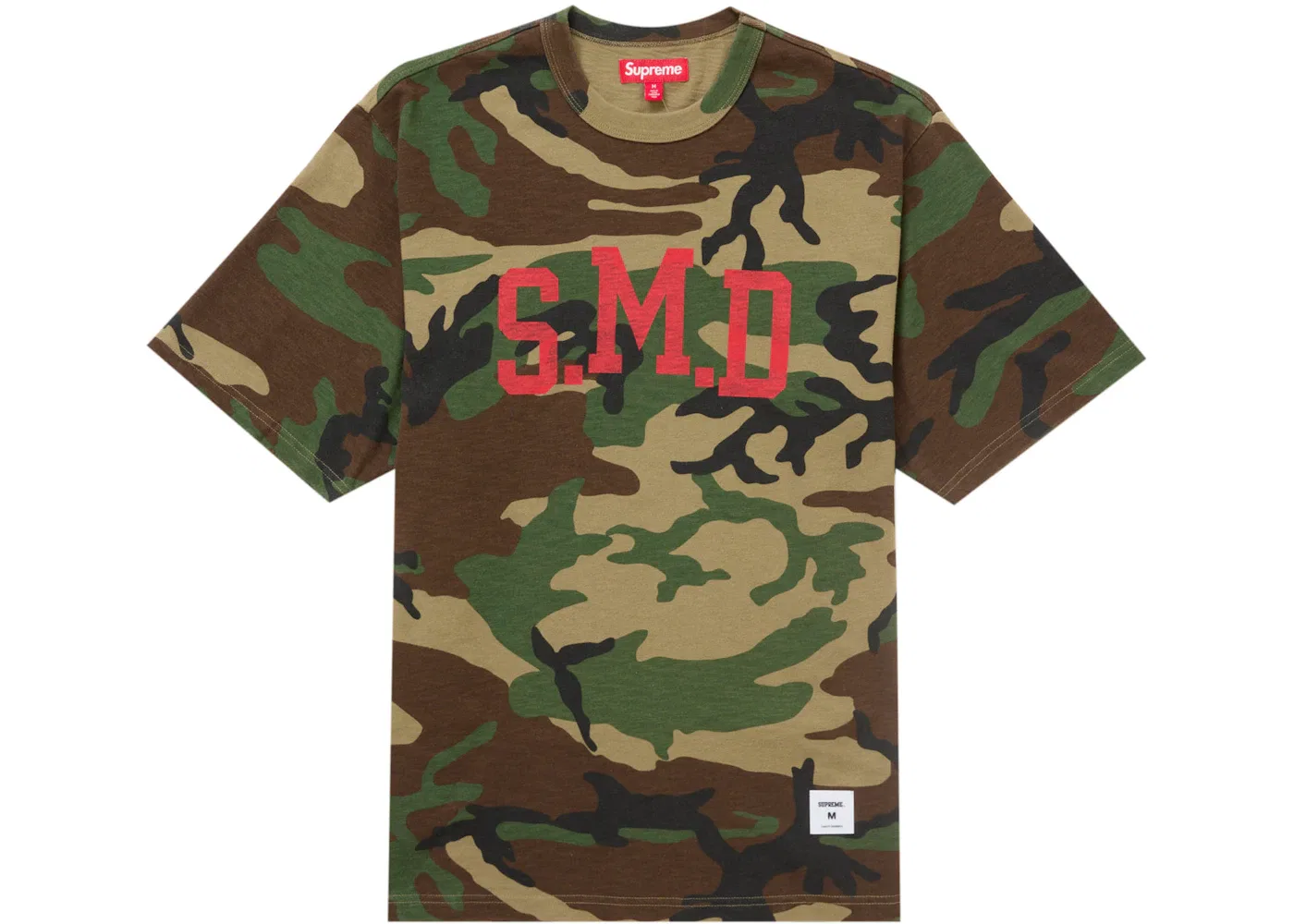 Мужская футболка с камуфляжным принтом Supreme Top, Woodland Camo