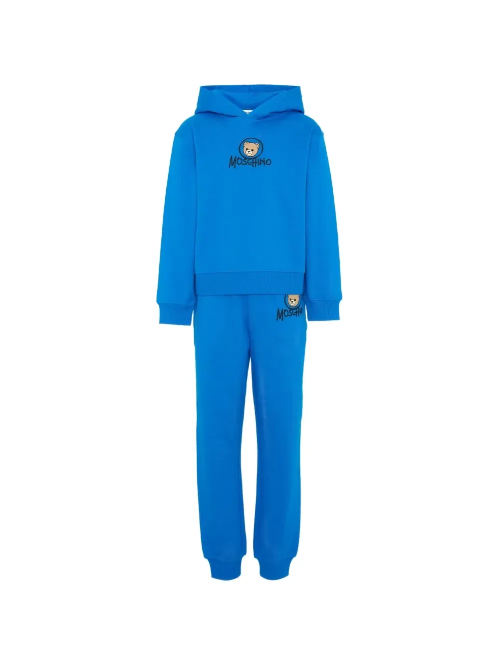 Спортивный костюм с логотипом Медвежонка Moschino Kids, синий