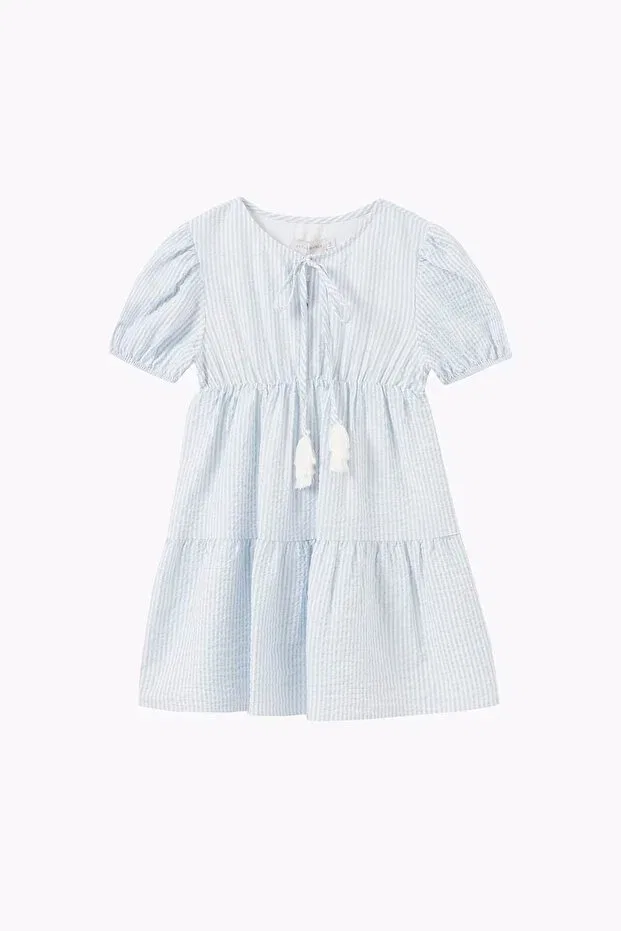 Детское платье для девочек с коротким рукавом Zendaya Dahlia Bianca, Baby Blue